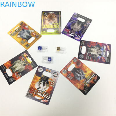 राइनो 8/11/25 प्रदर्शन ब्लिस्टर कार्ड पैकिंग पुरुष संवर्धन प्रदर्शन गोलियां 3 डी खाली कंटेनर