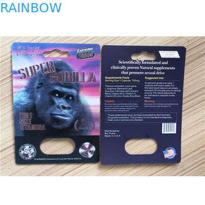 पुनर्नवीनीकरण कागज कार्ड पैकेजिंग पैंथर राइनो 25k पुरुष संवर्धन गोली पैक