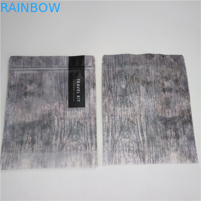 क्लियर फ्रंट के साथ जिप लॉक बॉटम गुआ कॉस्मेटिक्स पैकेजिंग प्लास्टिक स्टैंड अप मायलर पाउच