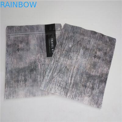 क्लियर फ्रंट के साथ जिप लॉक बॉटम गुआ कॉस्मेटिक्स पैकेजिंग प्लास्टिक स्टैंड अप मायलर पाउच