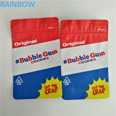 कस्टम मुद्रित सीआरसी स्टैंड अप पाउच, बाल प्रतिरोधी Mylar बैग 120-180 mic मोटाई