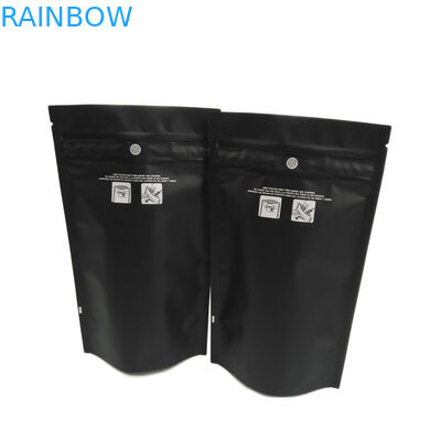 मैट ब्लैक चाइल्ड रेसिस्टेंट जिपलॉक पाउच स्मेल प्रूफ गाड़ियां Sativa Indica Weed THC Mylar Bag