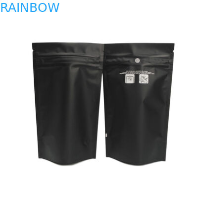 मैट ब्लैक चाइल्ड रेसिस्टेंट जिपलॉक पाउच स्मेल प्रूफ गाड़ियां Sativa Indica Weed THC Mylar Bag