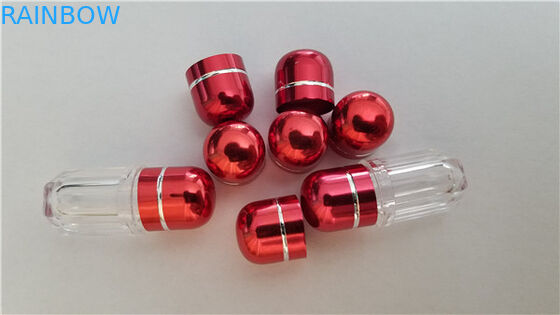 3 डी कार्ड के लिए स्पष्ट प्लास्टिक की गोली बोतल रहित राइनो कैप्सूल रंगीन धातु की टोपी