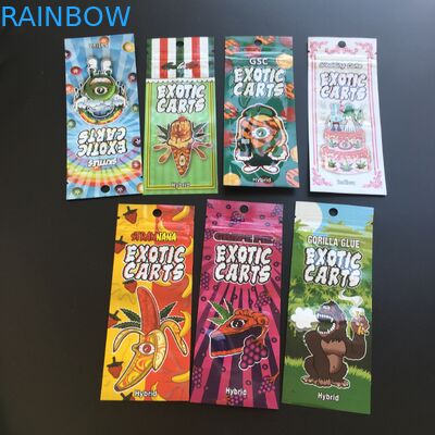 Vape कारतूस Cbd तेल प्लास्टिक पाउच पैकेजिंग विदेशी गाड़ियां ज़िपलॉक Mylar बैग 0.5ml 1ml