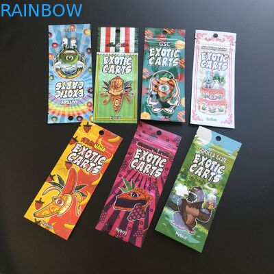 Vape कारतूस Cbd तेल प्लास्टिक पाउच पैकेजिंग विदेशी गाड़ियां ज़िपलॉक Mylar बैग 0.5ml 1ml