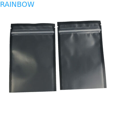 स्पष्ट सामने खिड़की स्टैंड जिपर पाउच खाद्य ग्रेड गंध सबूत मैट काले सतह