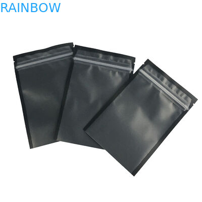 स्पष्ट सामने खिड़की स्टैंड जिपर पाउच खाद्य ग्रेड गंध सबूत मैट काले सतह