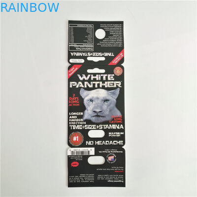 प्रदर्शन बॉक्स के साथ 7K पैंथर यौन गोली पैकेजिंग महिला संवर्धन कार्ड कस्टम लोगो