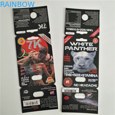 प्रदर्शन बॉक्स के साथ 7K पैंथर यौन गोली पैकेजिंग महिला संवर्धन कार्ड कस्टम लोगो