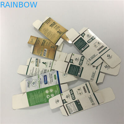 कस्टम मुद्रित छोटे बॉक्स 10 ml 30 ml आवश्यक तेल की बोतल CBD तेल ड्रॉपर बोतल पैकेजिंग पेपर बॉक्स