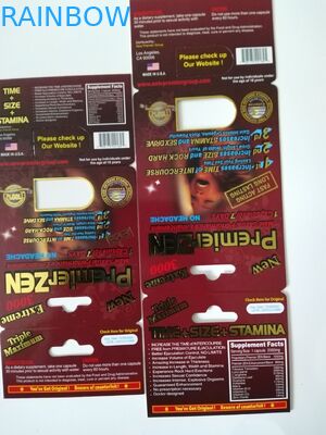 गोलियों के लिए पुरुष शक्ति यौन 3 डी डिस्प्ले पेपर बॉक्स प्रीमियर ज़ेन 3 डी प्रभाव ब्लिस्टर कार्ड