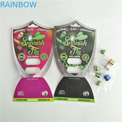 मेटल कैप के साथ बुलेट शेप सेक्स एनहांसमेंट पिल कैप्सूल पैकेजिंग बोतल