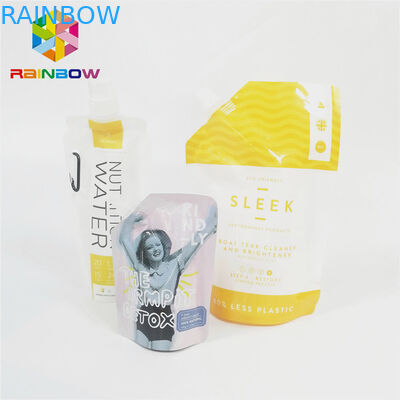 लीक प्रूफ टोंटी थैली पैकेजिंग चमकदार सतह तरल पेय रस नायलॉन बैग टुकड़े टुकड़े में