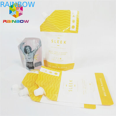 ग्लॉसी फिनिश नायलॉन लिक्विड स्टैंड अप टोंटी पाउच बेबी फूड पैकेजिंग स्क्वीज बैग