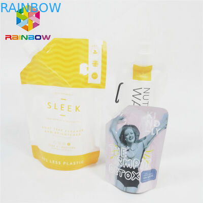 ग्लॉसी फिनिश नायलॉन लिक्विड स्टैंड अप टोंटी पाउच बेबी फूड पैकेजिंग स्क्वीज बैग