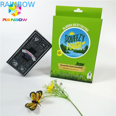 उपहार के सौंदर्य प्रसाधन के लिए हैंग होल के साथ पुन: प्रयोज्य कस्टम लोगो डिज़ाइन ब्रांड मुद्रित यूवी गर्म मुद्रांकन पेपर कार्ड बॉक्स