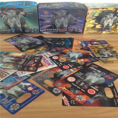 पीपी 3 डी कार्ड कैप्सूल पैकेजिंग ब्लिस्टर यौन प्रदर्शन राइनो 69 इको-फ्रेंडली