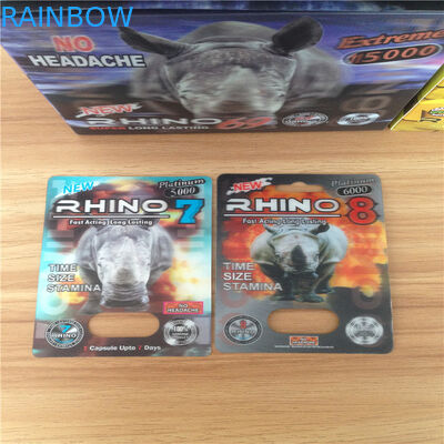 पीपी 3 डी कार्ड कैप्सूल पैकेजिंग ब्लिस्टर यौन प्रदर्शन राइनो 69 इको-फ्रेंडली