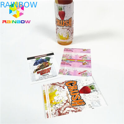 रंगीन मुद्रित पीवीसी पीईटी हटना आस्तीन लेबल ग्लास बोतल कप ट्यूब लेबल स्टीकर