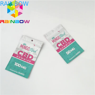 पुनर्नवीनीकरण प्लास्टिक पाउच पैकेजिंग ज़िपलॉक सीबीडी गमी कैंडी बैग ग्रैवर प्रिंटिंग