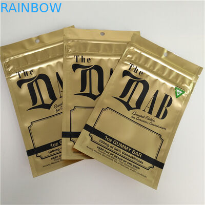 गंध सबूत जिपर पाउच बैग 3 साइड सील चाइल्डप्रूफ 1OZ गमी पैकेजिंग के साथ खड़े हो जाओ