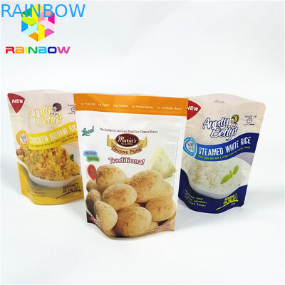 अनुकूलित प्लास्टिक स्टैंड अप थैली, एल्यूमीनियम पन्नी थैली लोगो गर्मी प्रतिरोधी