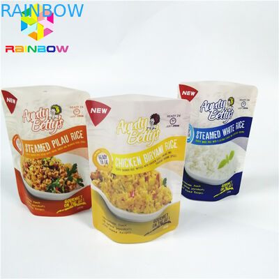 अनुकूलित प्लास्टिक स्टैंड अप थैली, एल्यूमीनियम पन्नी थैली लोगो गर्मी प्रतिरोधी