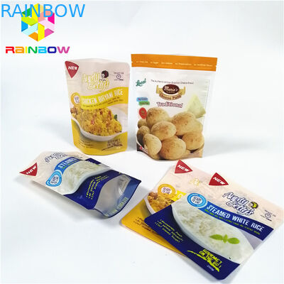 गर्मी प्रतिरोधी पाक कला मुंहतोड़ जवाब प्लास्टिक पाउच पैकेजिंग टुकड़े टुकड़े में कस्टम लोगो मुद्रित