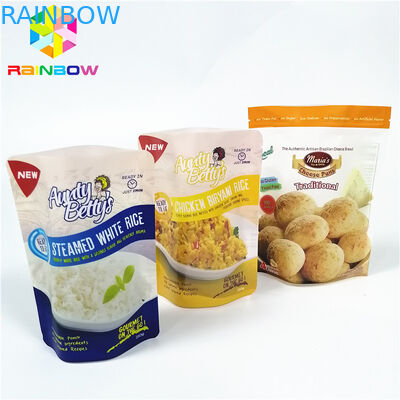 गर्मी प्रतिरोधी पाक कला मुंहतोड़ जवाब प्लास्टिक पाउच पैकेजिंग टुकड़े टुकड़े में कस्टम लोगो मुद्रित