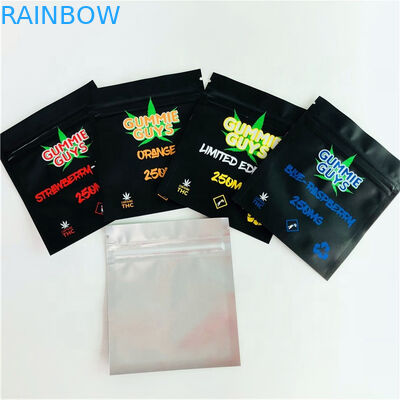 गंध प्रूफ हर्बल धूप पैकेजिंग मायलर पन्नी पाउच 1 / 4oz 1 / 2oz 1oz