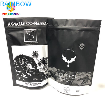 Gravure प्रिंटिंग एल्यूमीनियम पन्नी बैग, वाल्व के साथ ग्राउंड कॉफी स्टैंड जिपर बैग