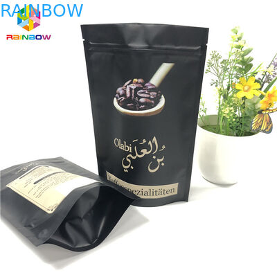 Gravure प्रिंटिंग एल्यूमीनियम पन्नी बैग, वाल्व के साथ ग्राउंड कॉफी स्टैंड जिपर बैग