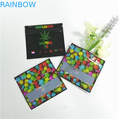 पारदर्शी हर्बल धूप पैकेजिंग छोटे ज़िपलॉक एक तरफ स्पष्ट एल्यूमीनियम पन्नी