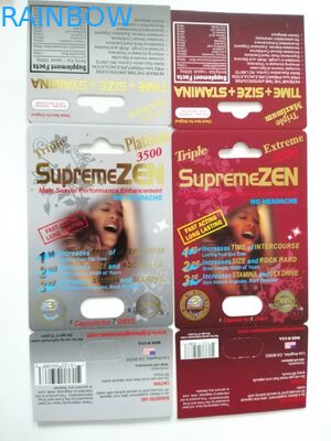 हैमर स्ट्रोक / राइनो 13 पिल्स पेपर बॉक्स पैकेजिंग पुरुष एन्हांसर कैप्सूल मैग्नम पेपर कार्ड