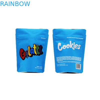 प्लास्टिक बाल प्रतिरोधी स्टैंड अप थैली Biodegradable फूल पैकेजिंग बैग 3.5g आकार