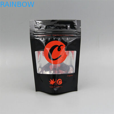 चाइल्ड रेसिस्टेंट जिपलॉक प्लास्टिक बैग्स मायलर पो स्मेल प्रूफ गांजा फूल सीबीडी एडिबल्स कुकीज़ पैकेजिंग