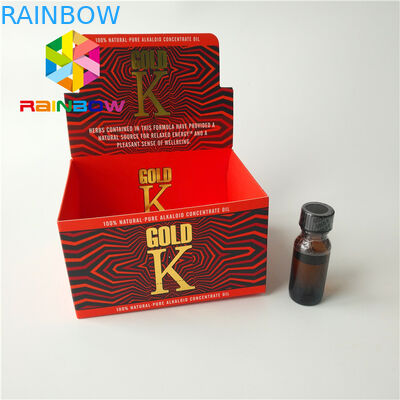 CMYK रंग पैकेजिंग पेपर बॉक्स विज्ञापन ई तरल कार्डबोर्ड काउंटर शीर्ष प्रदर्शन