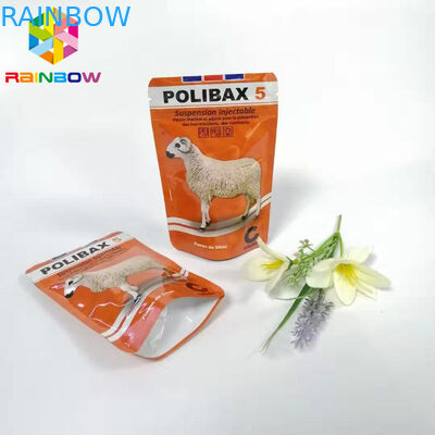 कस्टम स्टैंड अप जिपर पाउच बैग 20% ऑक्सीटेट्रासाइक्लिन घुलनशील पाउडर पैकेजिंग