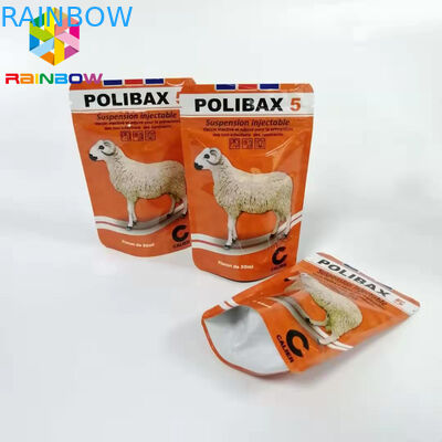 बॉटम गसेट एल्युमिनियम फॉयल पाउच, डॉग फूड पैकेजिंग रेसेबल पशु चारा बैग