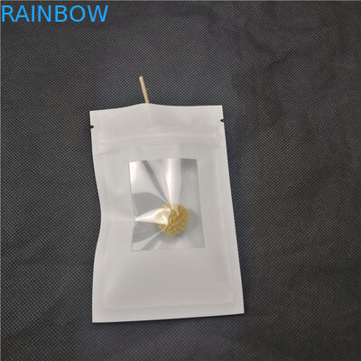 ब्लैक टेक्सट प्रिंटेड ज्वैलरी पैकिंग पाउच वाइट बैकग्राउंड ब्रेसलेट पैकेट ईयरिंग्स के लिए