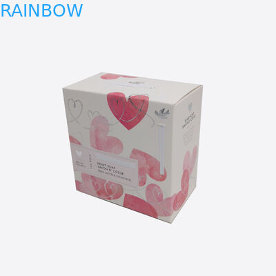 कॉस्मेटिक / साबुन / खाद्य कुकीज़ उपहार के लिए फोल्डेबल डिस्प्ले पेपर बॉक्स पैकेजिंग व्हाइट कार्डबोर्ड