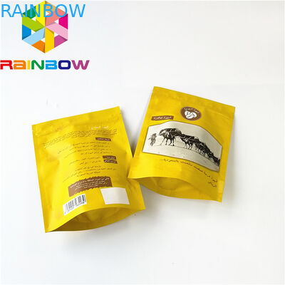 कस्टम मुद्रित एल्यूमीनियम पन्नी खाद्य पैकेजिंग बैग बीफ़ जर्की के लिए टुकड़े टुकड़े में ज़िप ताला