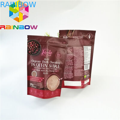 पुन: प्रयोज्य सूखे खाद्य पैकेजिंग बैग थ्री साइड हीट सील पाउच ग्लॉसी सरफेस प्रिंटिंग