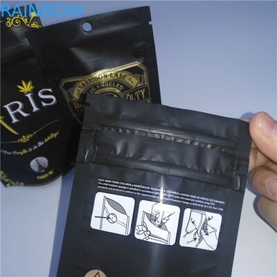 स्मेल प्रूफ हर्बल इनेंस पैकेजिंग बैग चाइल्डप्रूफ जिपर शीर्ष छोटे आकार