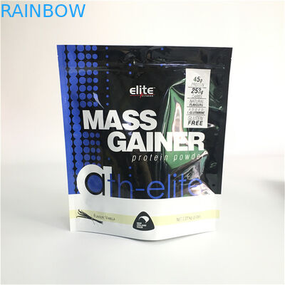 200g एल्यूमीनियम जिपर स्टैंड अप पाउच पैकिंग प्रोटीन के लिए कस्टम Gravure प्रिंटिंग