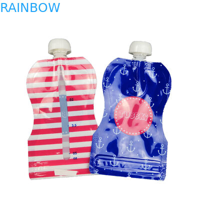 पेय के लिए पुन: प्रयोज्य बेबी फूड टोंटी पाउच पैकेजिंग टुकड़े टुकड़े में सामग्री CMYK रंग