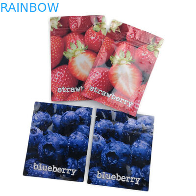 फलों के स्वाद THC Gummies प्लास्टिक पाउच पैकेजिंग फ्लैट बैग बालप्रूफ Ziper के साथ