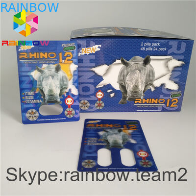पुरुष यौन संवर्धन ब्लिस्टर पैक पैकेजिंग 350g 400g कागज प्रदर्शन बक्से कैप्सूल के लिए