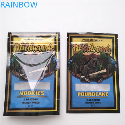 एडिबल्स हर्बल इनेंस बैग मेडिकल मारिजुआना पैकेज 4x6 इंच स्पष्ट खिड़की के साथ